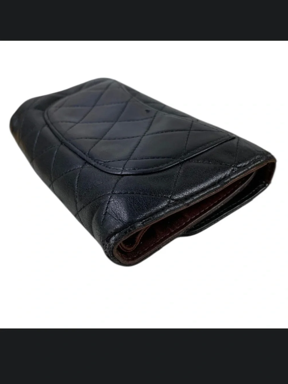 CHANEL Black Quilted Lambskin Flap Clutch with CC Logo